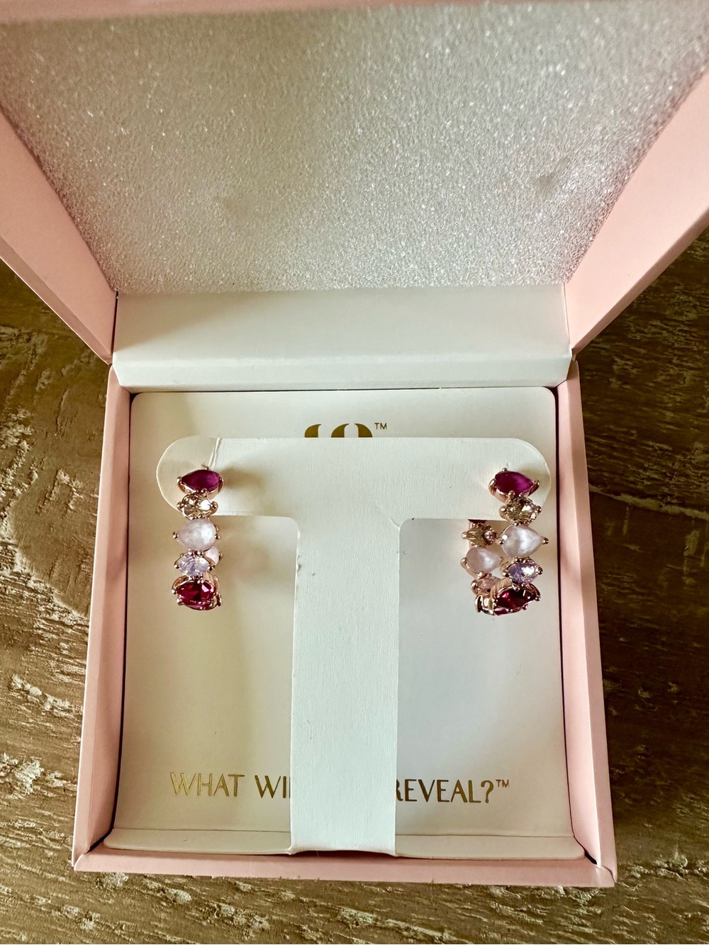 Pink Multi-Stone Drop Earrings for Women